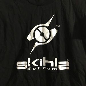 Skihls skills shirt tee T-shirt black cotton sign